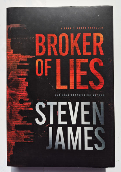Broker of Lies by Steven James (Travis Brock #1, New, 2023, HC, 403 pages, Tyndale Fiction)