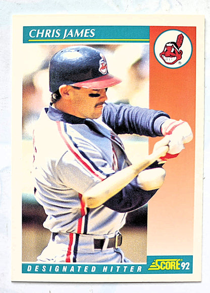 James Chris Cleveland Indians Designated Hitter #262 Score '92 Baseball Card