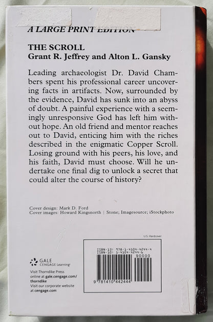 The Scroll by Grant R. Jeffrey; Alton L. Gansky (Very good, 2012, HC, 533 pages, Thorndike Press Large Print)