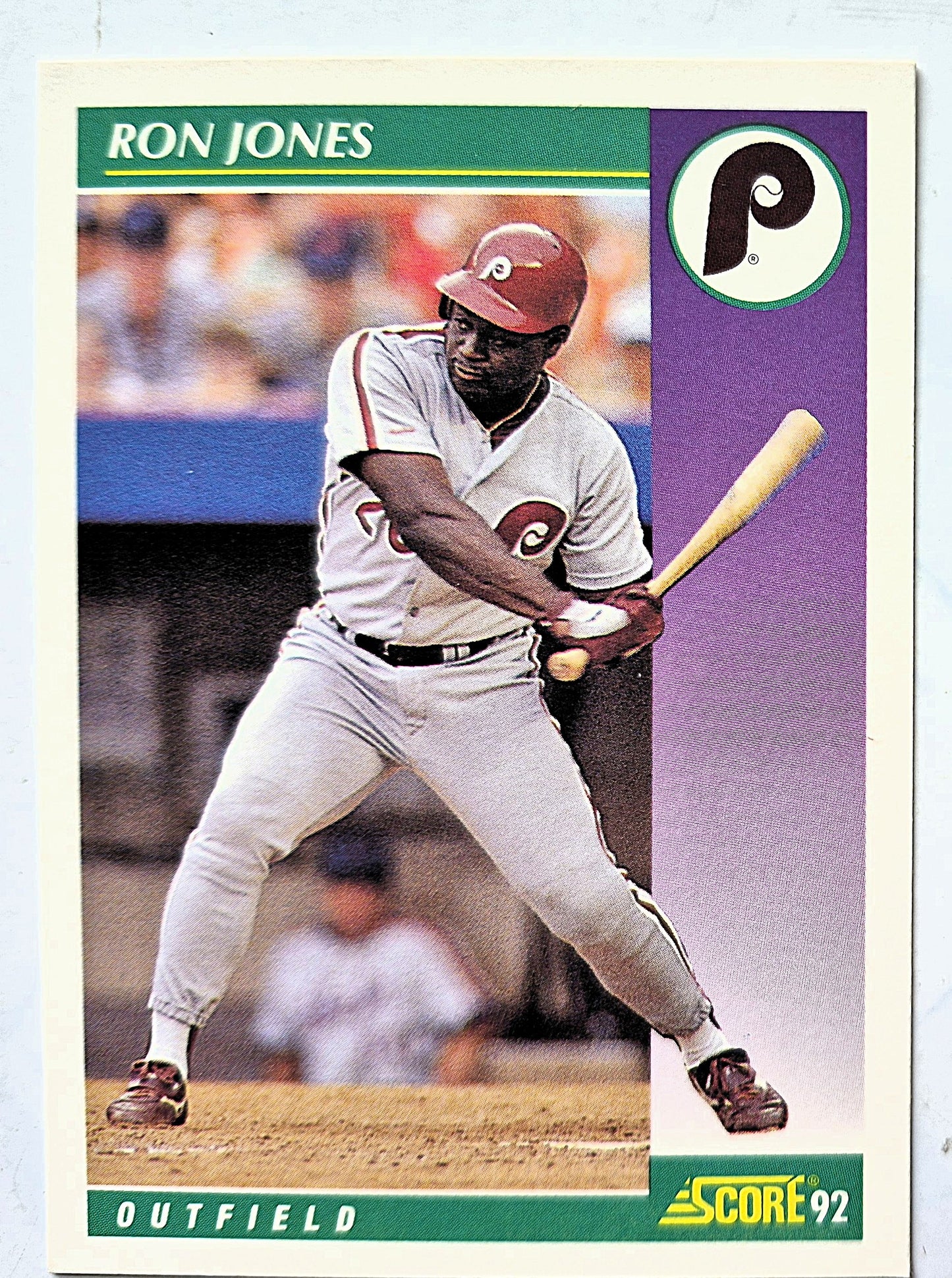 Jones Ron Philadelphia Phillies Outfield #342 Score '92 Baseball Card