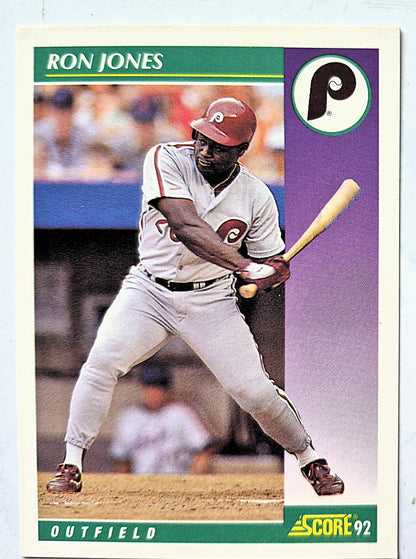 Jones Ron Philadelphia Phillies Outfield #342 Score '92 Baseball Card