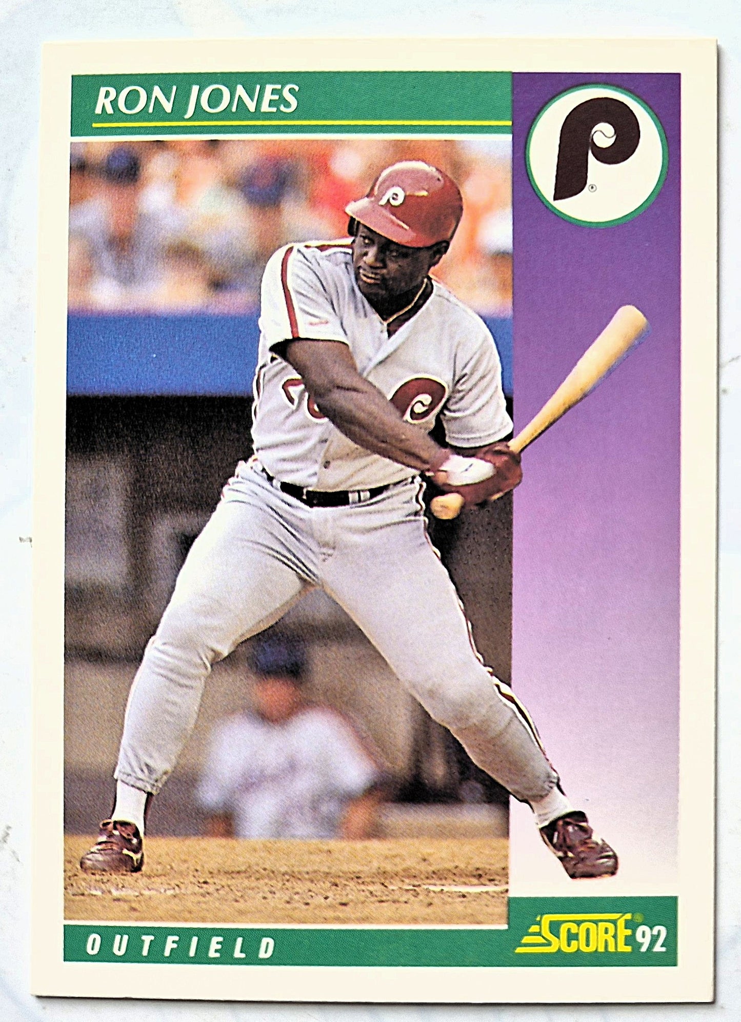 Jones Ron Philadelphia Phillies Outfield #342 Score '92 Baseball Card