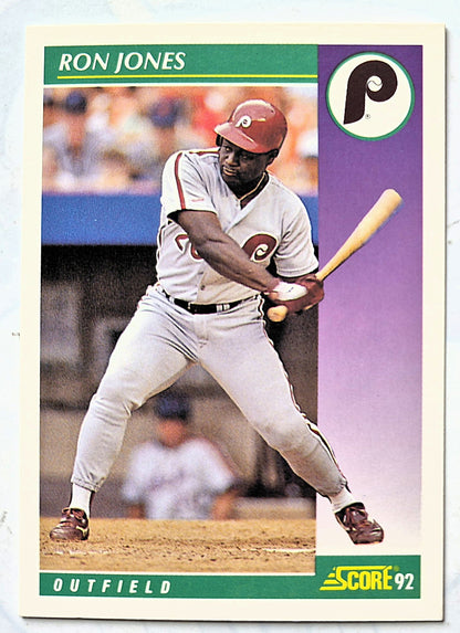 Jones Ron Philadelphia Phillies Outfield #342 Score '92 Baseball Card