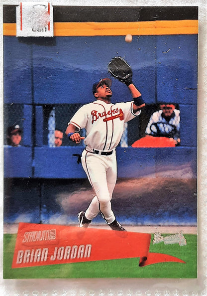 2000 Stadium Club Brian Jordan Atlanta Braves #2 Baseball Card TOPPS Mint Condition