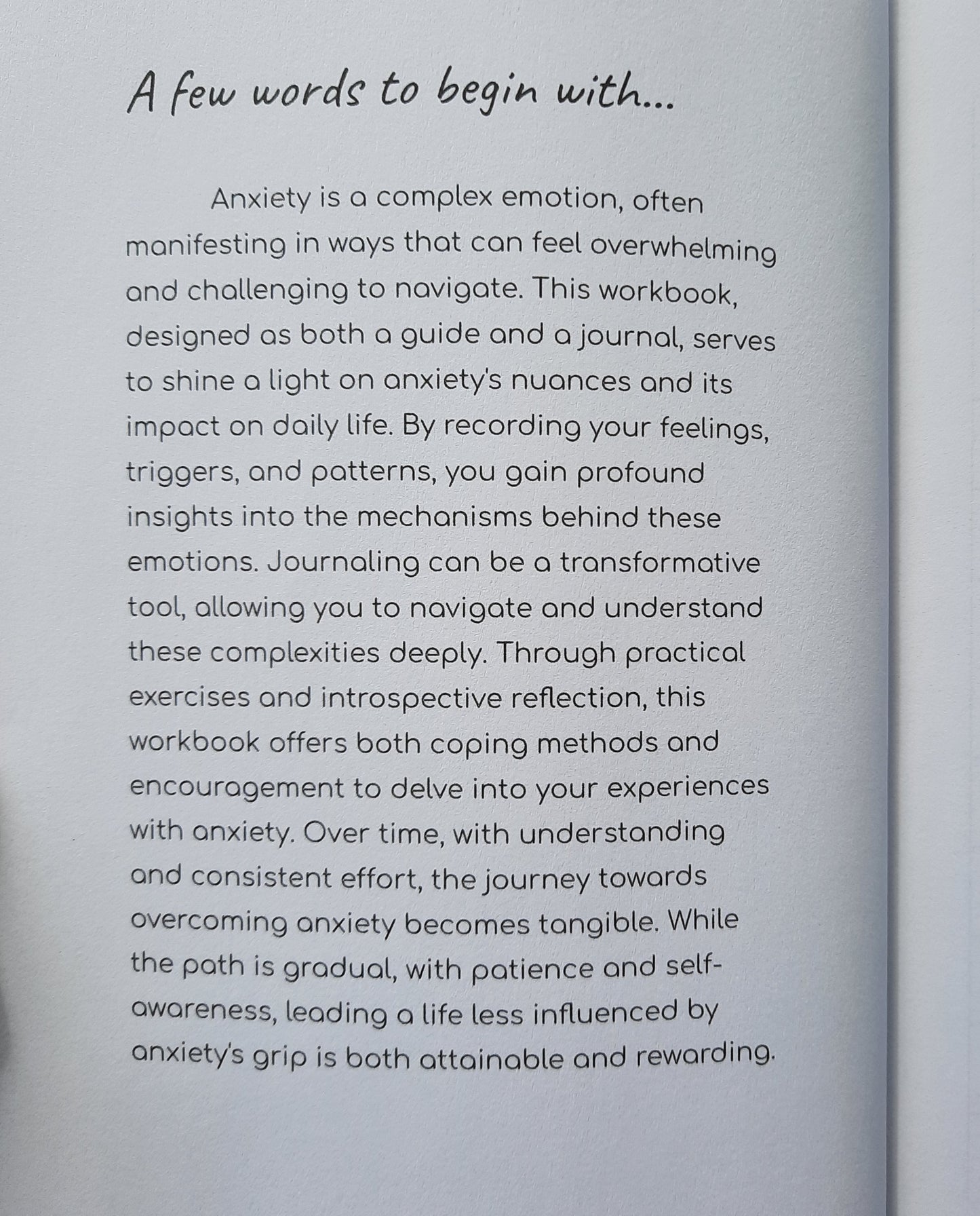 A Journal Against Anxiety published by Ethos Publishing (Like new, 2023, Pbk, 290 pages)