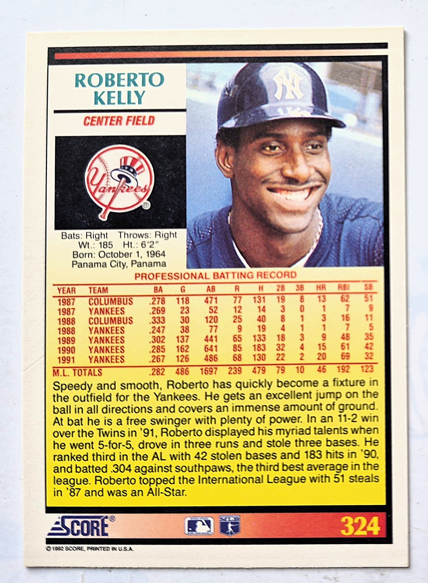 Scott Bailes California Angels Relief Pitcher 1992 Score #331 Baseballkarte (Exzellent)