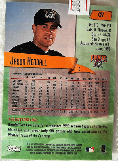 2000 Stadium Club Jason Kendall Pittsburgh Pirates #121 Baseball Card TOPPS