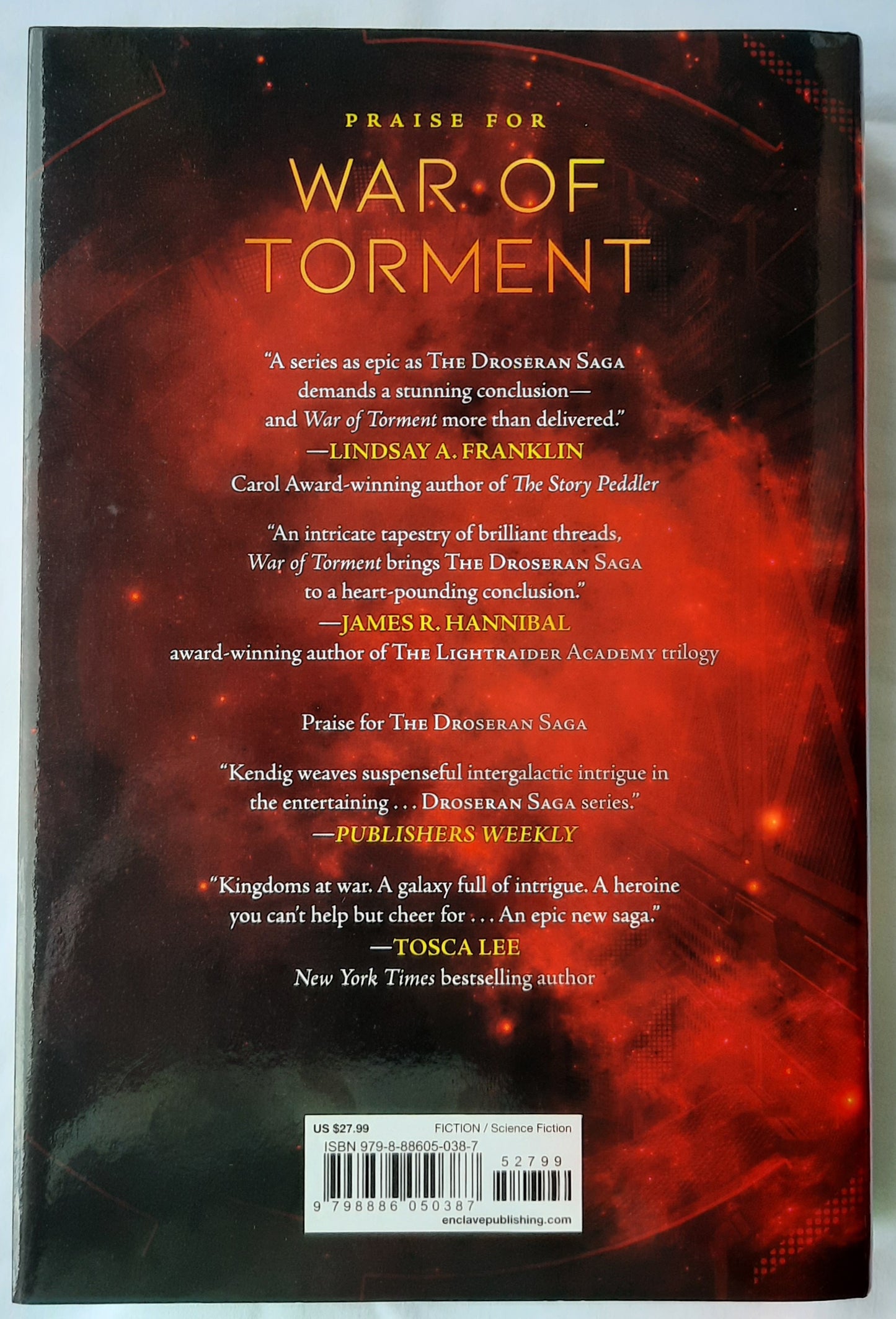 War of Torment by Ronie Kendig (Droseran Saga #4, New, 2023, HC, 459 pages, Enclave Publishing)