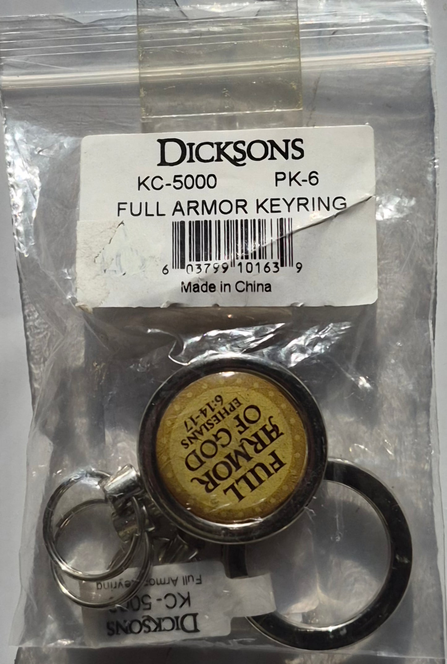Full Armor of God Ephesians 6: 14-17 Keyring/Keychain (Gift, Accessory, Dickson, KC-5000, NEW)