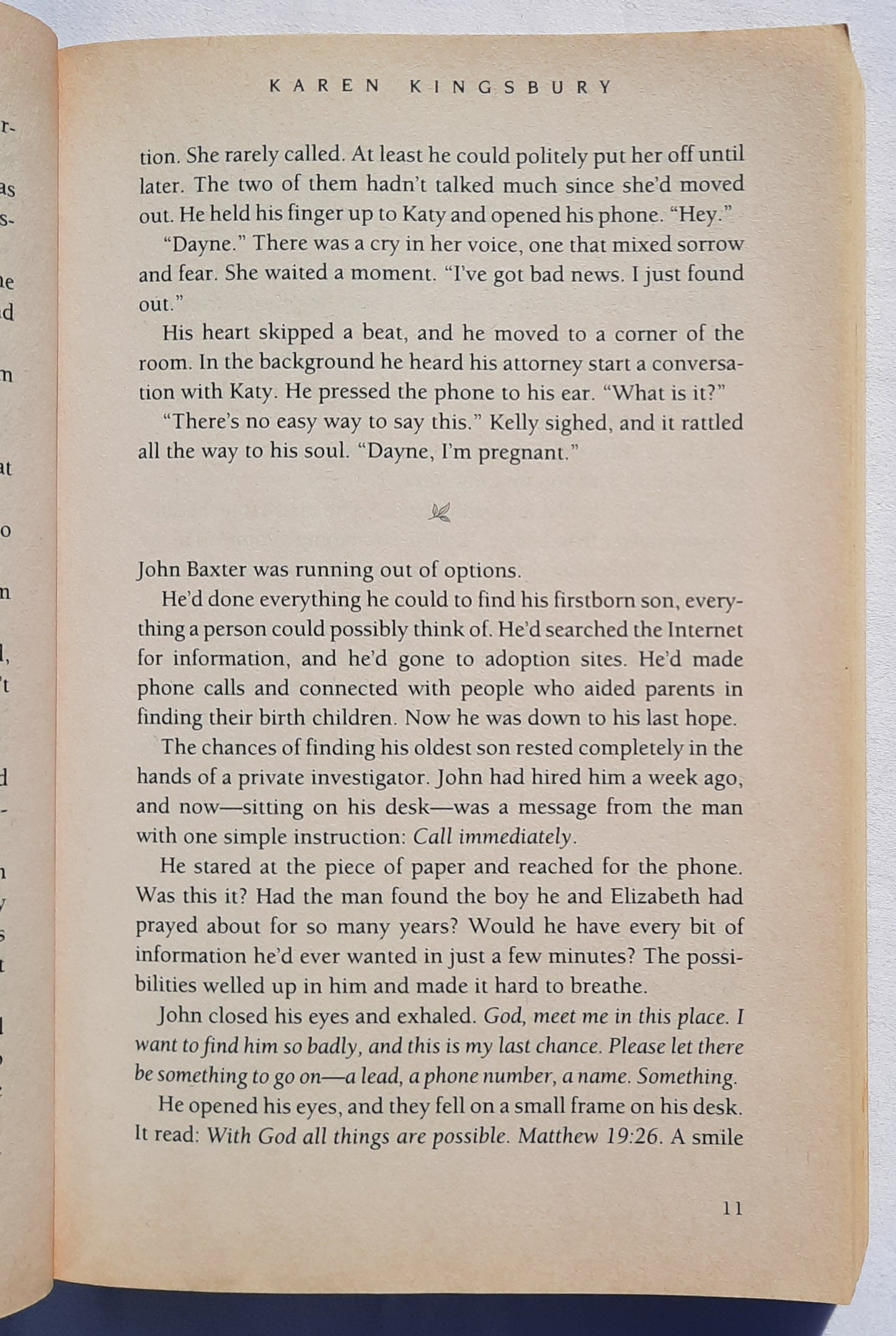 Found by Karen Kingsbury (Baxter Family #3, Acceptable, 2006, Pbk, 368 pages, Tyndale House)