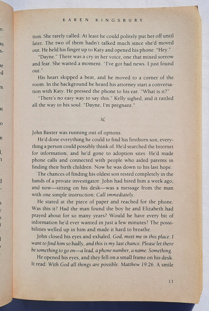 Found by Karen Kingsbury (Baxter Family #3, Acceptable, 2006, Pbk, 368 pages, Tyndale House)