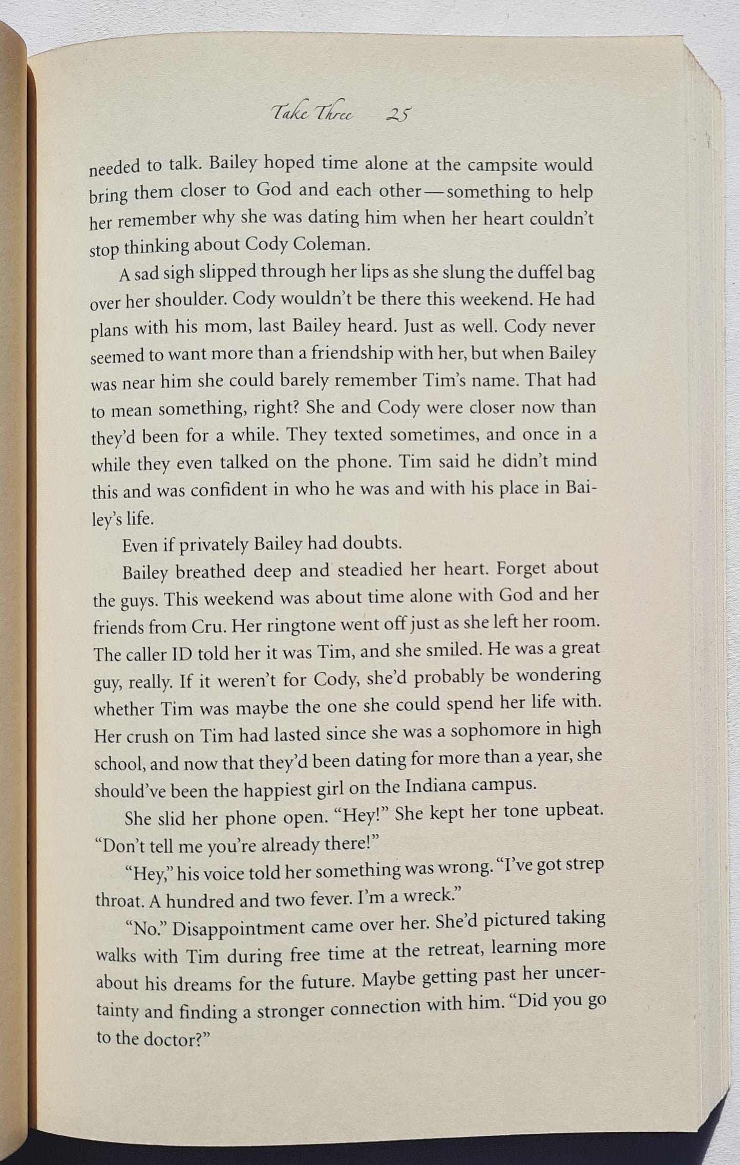 Take Three by Karen Kingsbury (Above the Line #3, Good, 2010, Pbk, 336 pages, Zondervan)