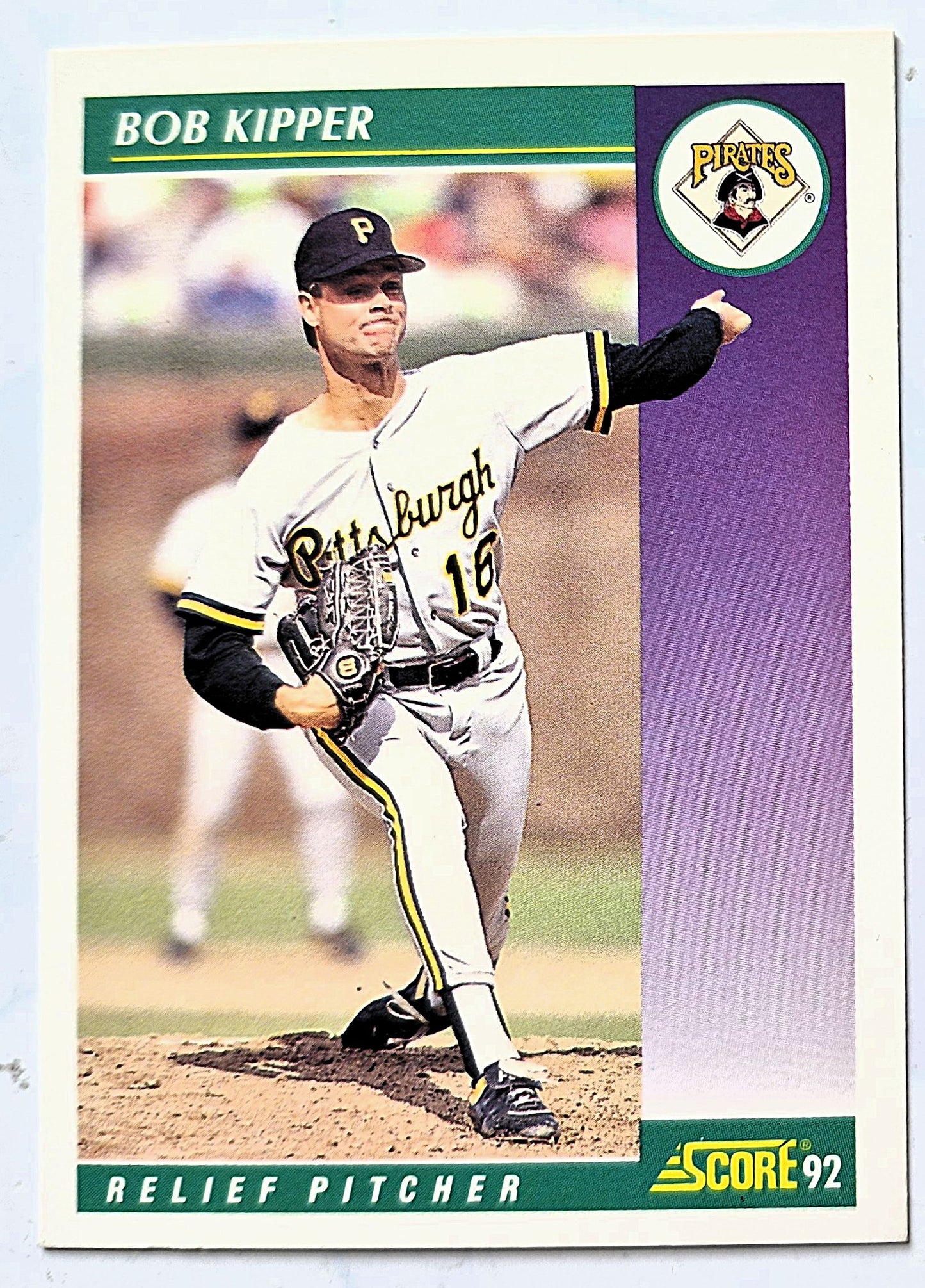 Kipper Bob Pittsburgh Pirates Relief Pitcher #340 Score '92 Baseball Card