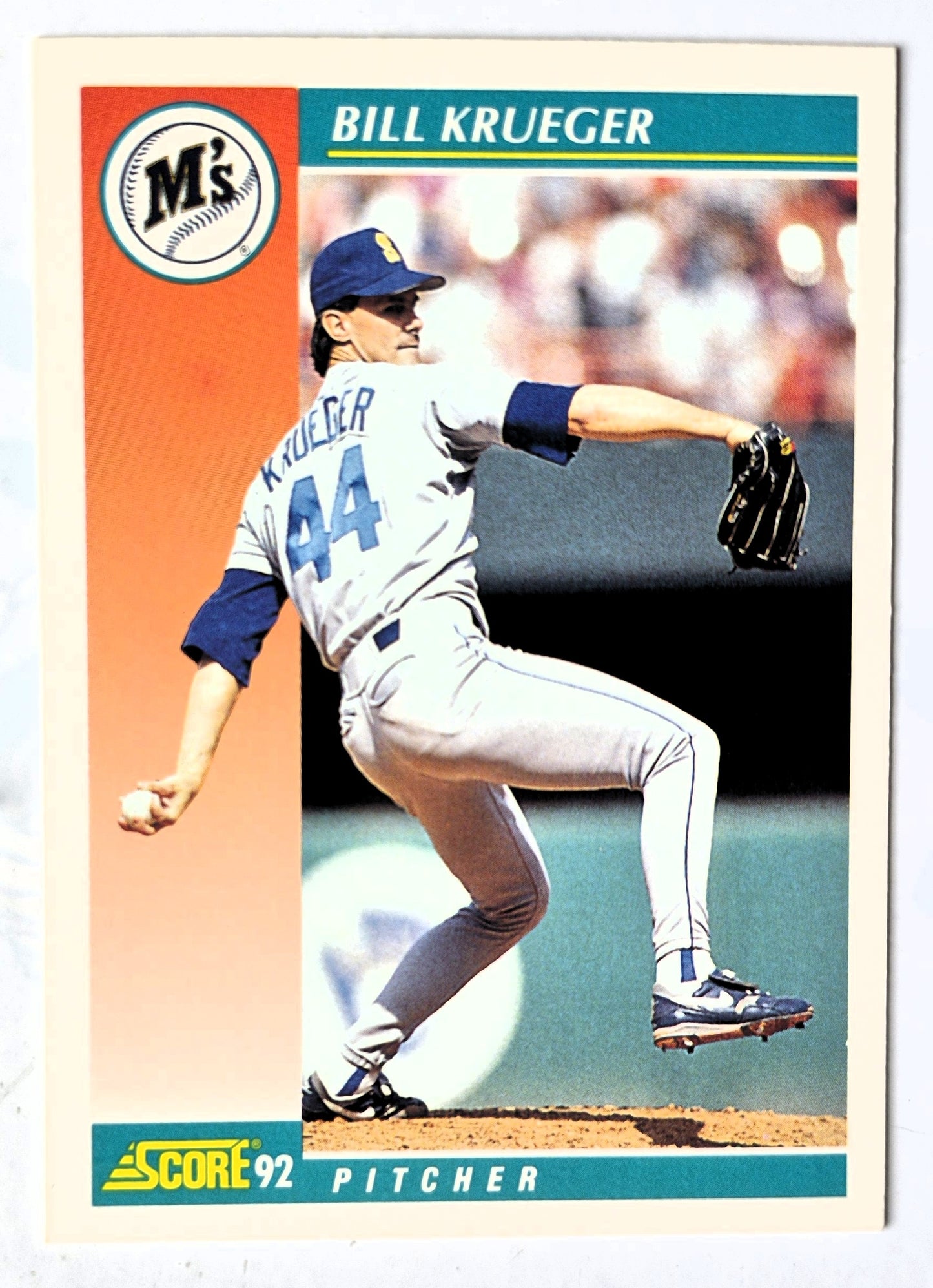 Krueger Bill Seattle Mariners Pitcher #253 Score '92 Baseball Card