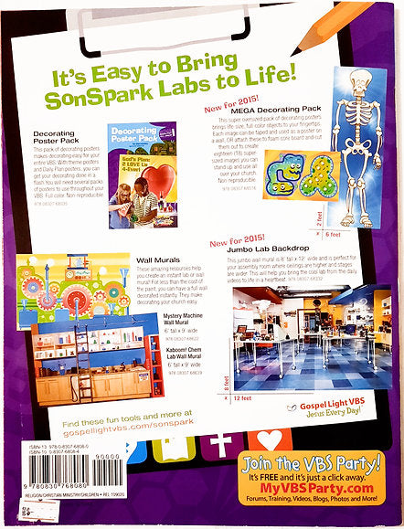 Lab Decor & More Theme Guide by Gospel Light (SonSpark Labs VBS, New, Pbk, 2015)