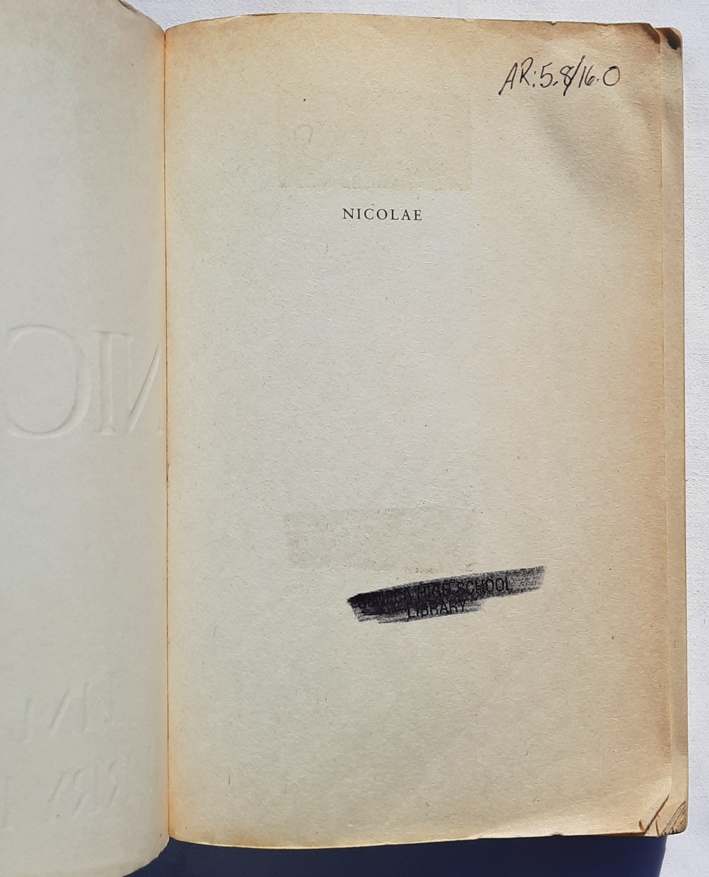 Nicolae by Tim LaHaye; Jerry Jenkins (Left Behind #3, Good, 1998, Pbk, 432 pages, Tyndale House)