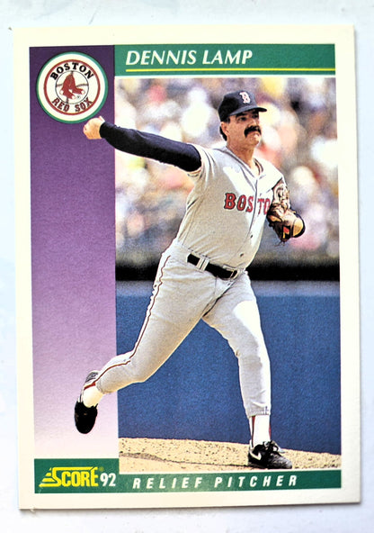 Lamp Dennis Boston Red Sox Relief Pitcher #335 Score '92 Baseball Card