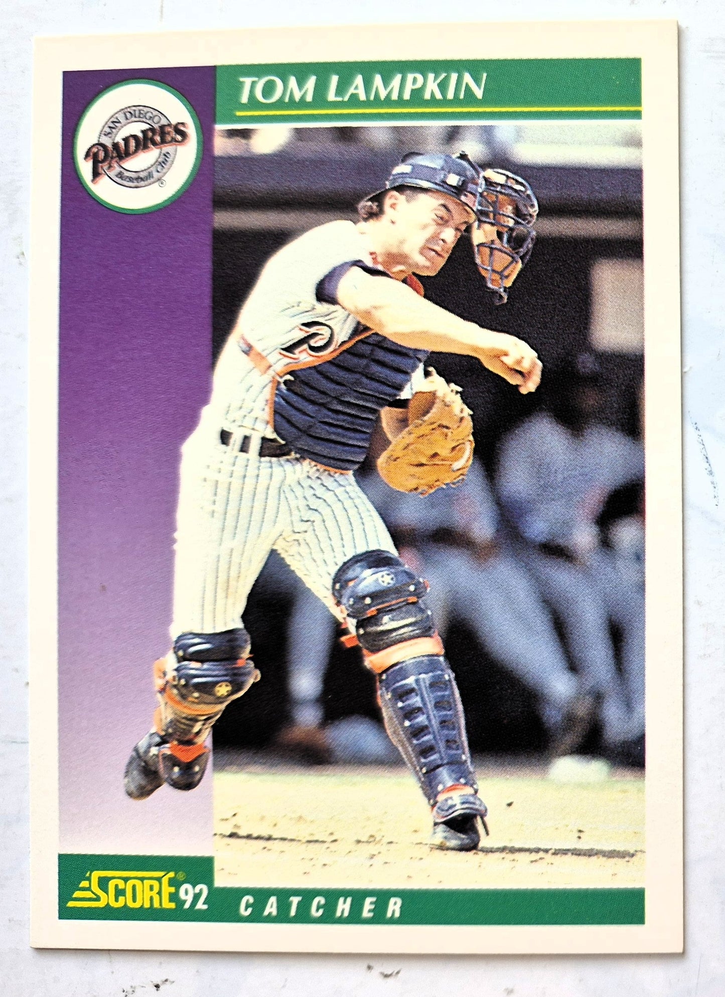 Lampkin Tom San Diego Padres Catcher #338 Score '92 Baseball Card