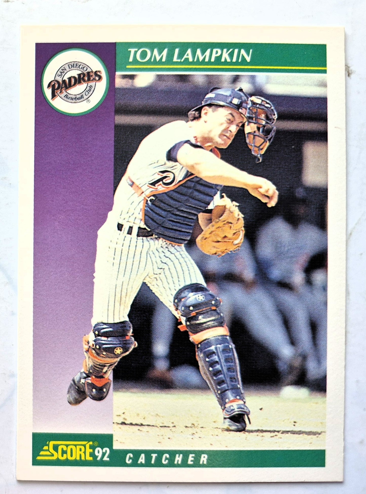 Lampkin Tom San Diego Padres Catcher #338 Score '92 Baseball Card