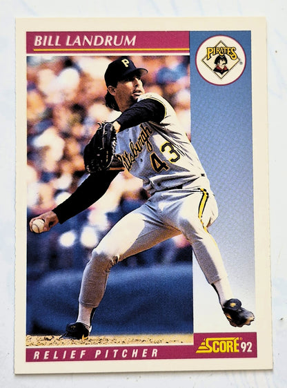 Landrum Bill Pittsburgh Pirates Relief Pitcher #196 Score '92 Baseball Card