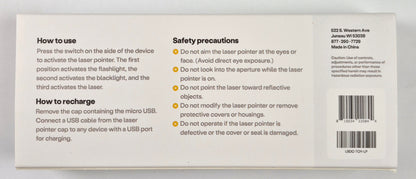 Whisker USB Rechargeable Laser Cat/Dog Pointer (Like new, LBDC-TOY-LP, Made in China)