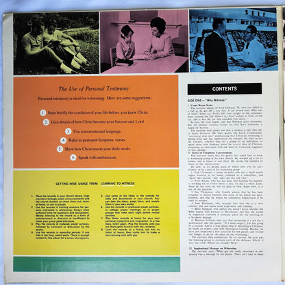 Learning to Witness Vinyl Record by Broadman Films (Very good, 1968, #444-002)