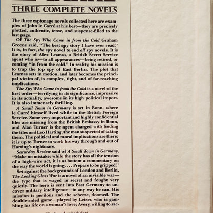 The Spy Who Came in From the Cold, A Small Town in Germany, The Looking Glass War by John le Carre (HC, 1988)