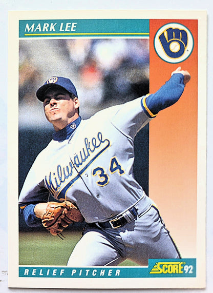 Lee Mark Milwaukee Brewers Relief Pitcher #277 Score '92 Baseball Card