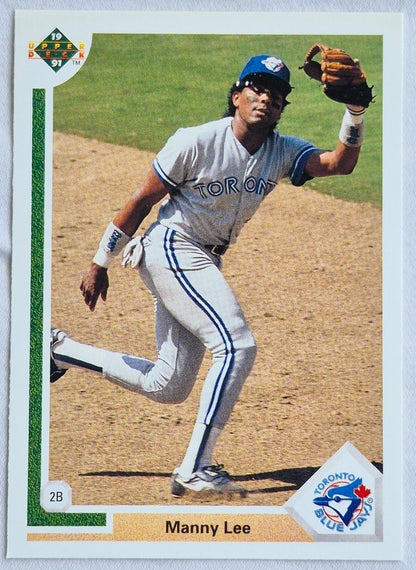 Lee Manny Toronto Blue Jays 2nd Base #142 Upper Deck 1991 Baseball Card