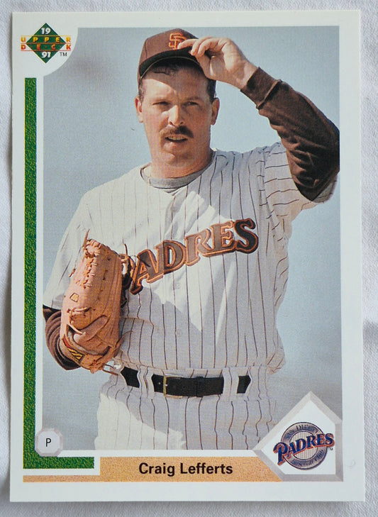 Lefferts Craig San Diego Padres Pitcher #228 Upper Deck 1991 Baseball Card