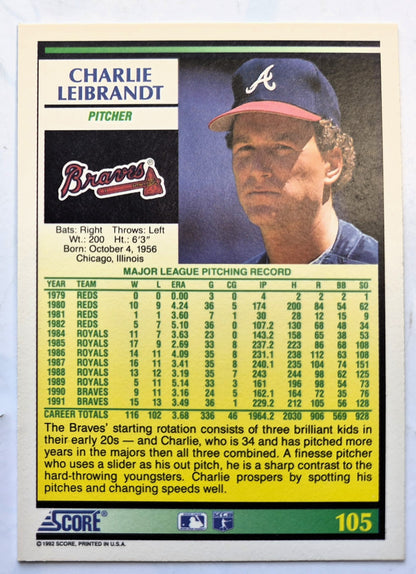 Bewertung '92 Les Lancaster Chicago Cubs Relief Pitcher #348 Baseballkarte Fast Neuwertig