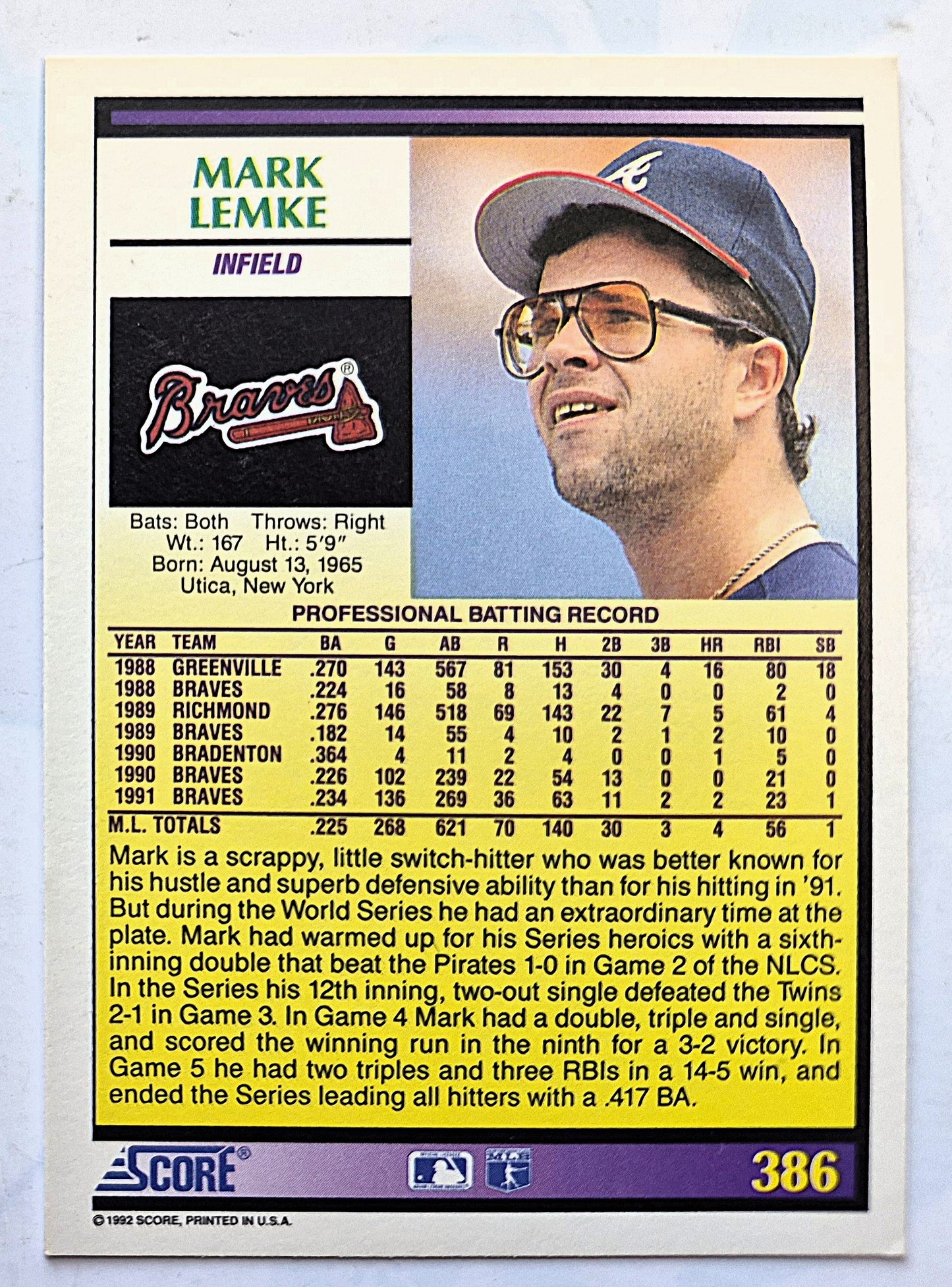 Bewertung '92 Julio Machado Milwaukee Brewers Relief Pitcher #353 Baseballkarte Nahezu Neuwertig