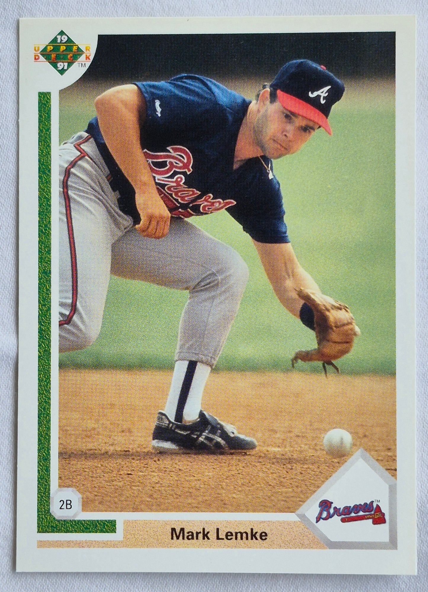 Lemke Mark Atlanta Braves 2nd Base #419 Upper Deck 1991 Baseball Card