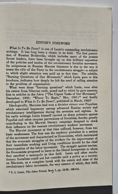 What is to Be Done? by V. I. Lenin (Very good, 2024, Pbk, 276 pages, Martino Publishing)