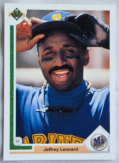 Leonard Jeffrey Seattle Mariners Outfield #107 Upper Deck 1991 Baseball Card