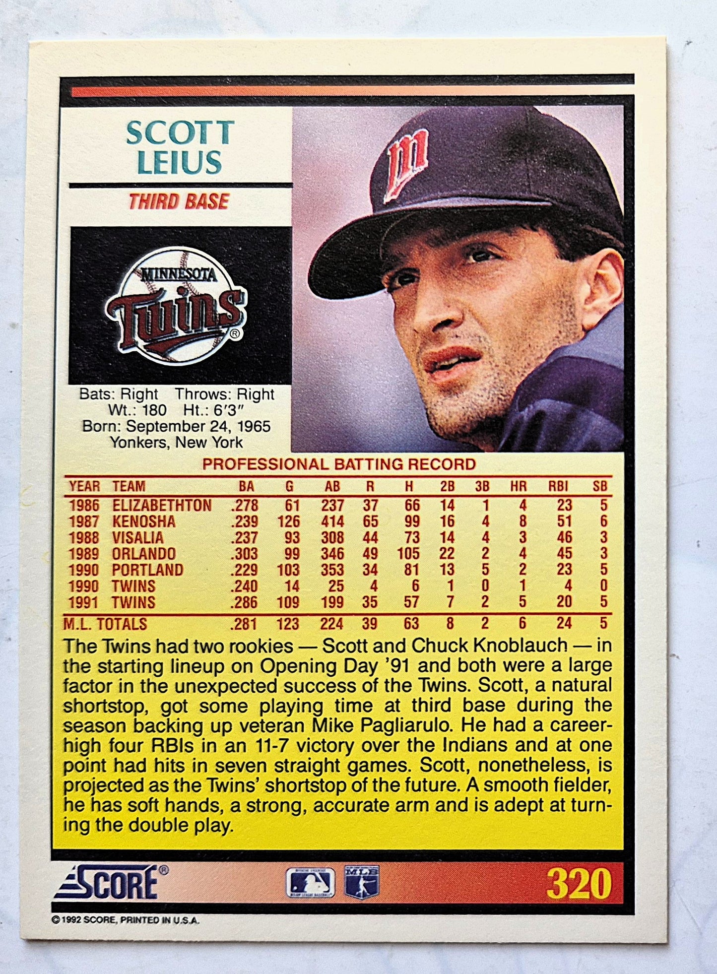 Bewertung '92 Les Lancaster Chicago Cubs Relief Pitcher #348 Baseballkarte Fast Neuwertig