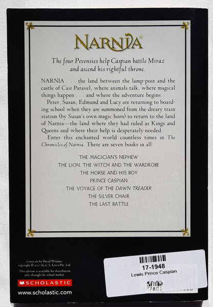 Prince Caspian #4 by C.S. Lewis (The Chronicles of Narnia, New, 2008, Pbk, 240 pages, Scholastic)