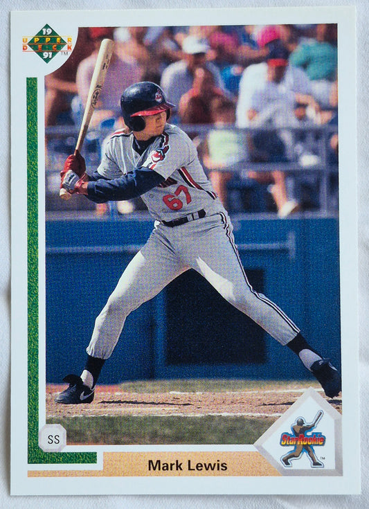 Lewis Mark Cleveland Indians Shortstop #17 Star Rookie Upper Deck 1991 Baseball Card