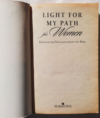 Light for My Path for Women edited by Jennifer Hahn (Good, 2002, PBK, 256 pages, Hunble Creek)