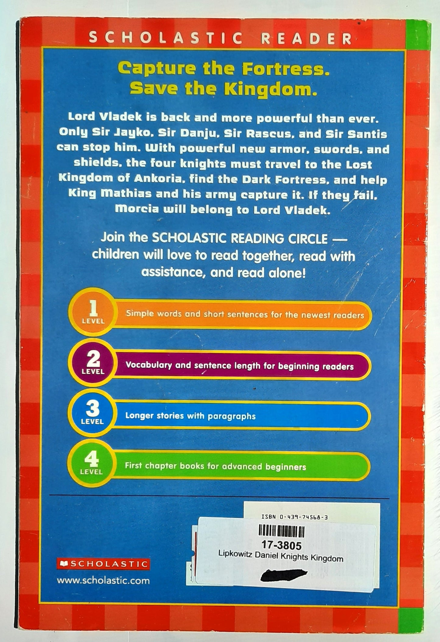 Knights Kingdom: The Dark Fortress by Daniel Lipkowitz (Very good, 2005, Pbk, 32 pages, Scholastic)