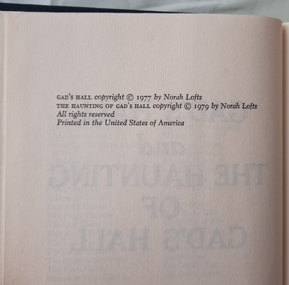Gad's Hall & The Haunting of Gad's Hall by Norah Lofts (Very good, 1979, HC, 532 pages, Nelson Doubleday)