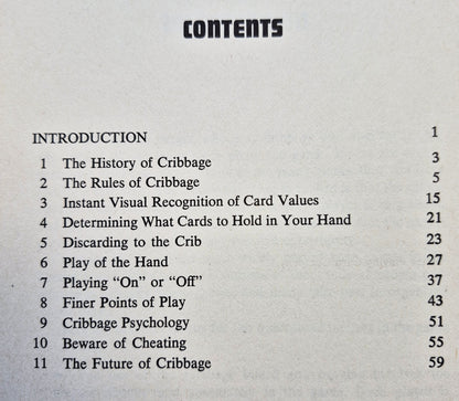 Cribbage Is the Name of the Game by Richard E. Lowder (Very good, 1974, Pbk, 60 pgs, Barnes & Noble)