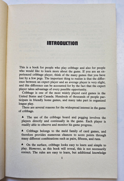 Cribbage Is the Name of the Game by Richard E. Lowder (Very good, 1974, Pbk, 60 pgs, Barnes & Noble)
