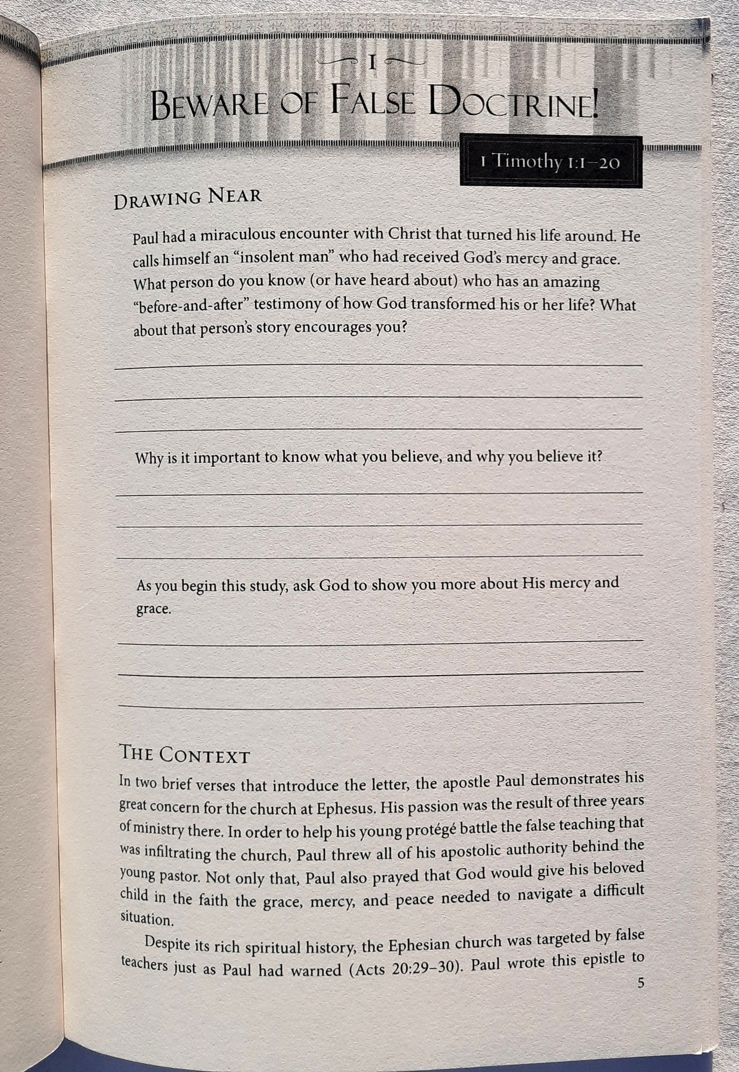1 & 2 Timothy: Encouragment for Church Leaders by John MacArthur (Good, 2007, Pbk, 120 pages, Thomas Nelson)