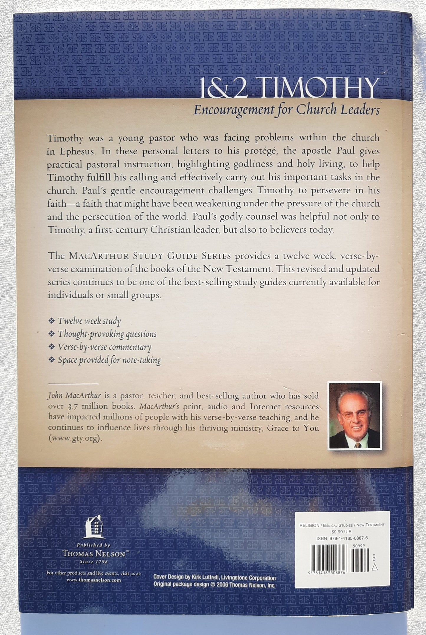 1 & 2 Timothy: Encouragment for Church Leaders by John MacArthur (Good, 2007, Pbk, 120 pages, Thomas Nelson)