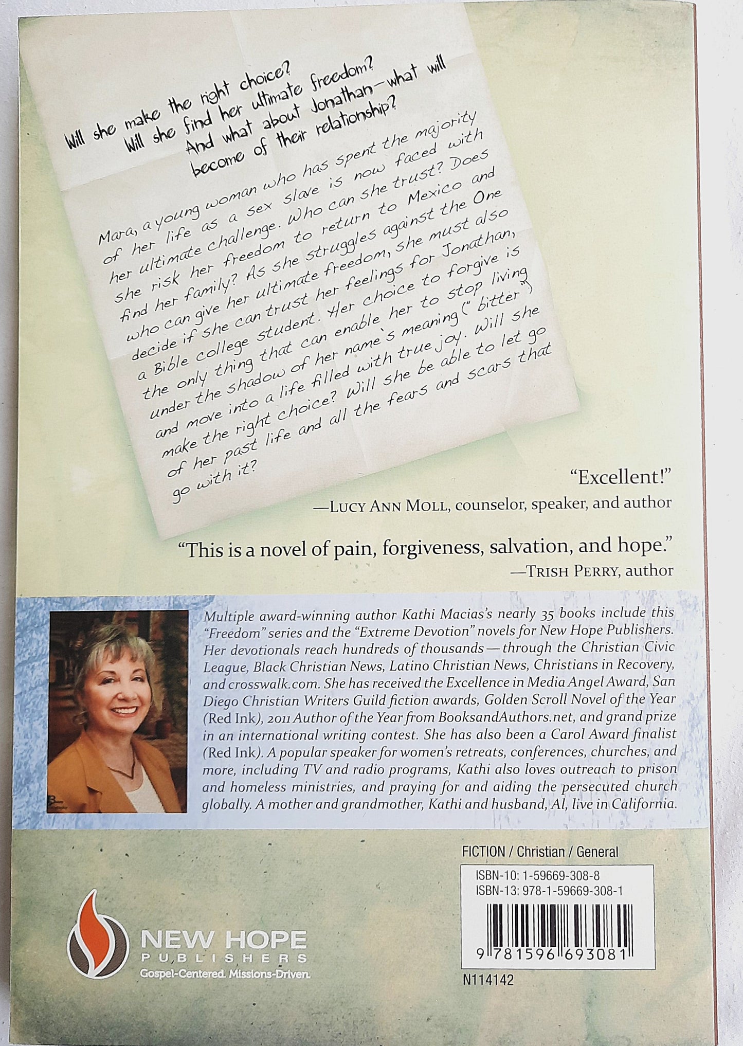 The Deliverer by Kathi Macias (Freedom Series #3, Like new, 2012, Pbk, 315 pages, New Hope Publishers)