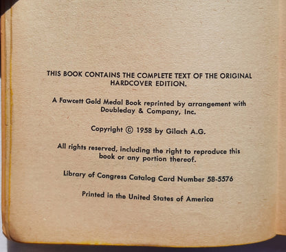 South by Java Head by Alister MacLean (Acceptable, 1958, Pbk, 288 pages, Fawcett World Library)