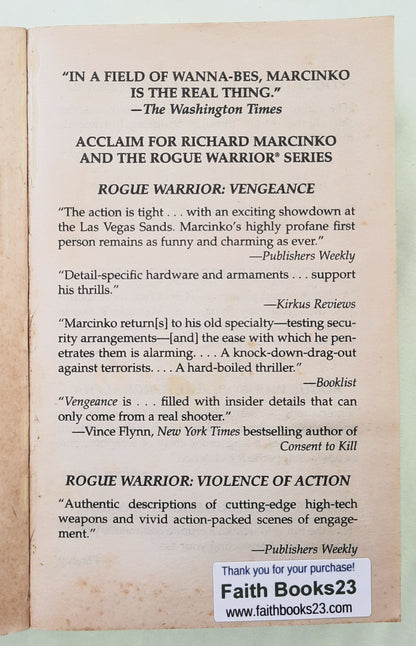 Vengeance von Richard Marcinko; Jim DeFelice (Rogue Warrior #11, Sehr gut, 2006, Pbk, 438 Seiten, Atria Books)