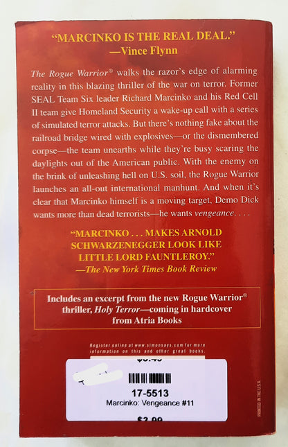 Vengeance by Richard Marcinko; Jim DeFelice (Rogue Warrior #11, Very good, 2006, Pbk, 438 pages, Atria Books)