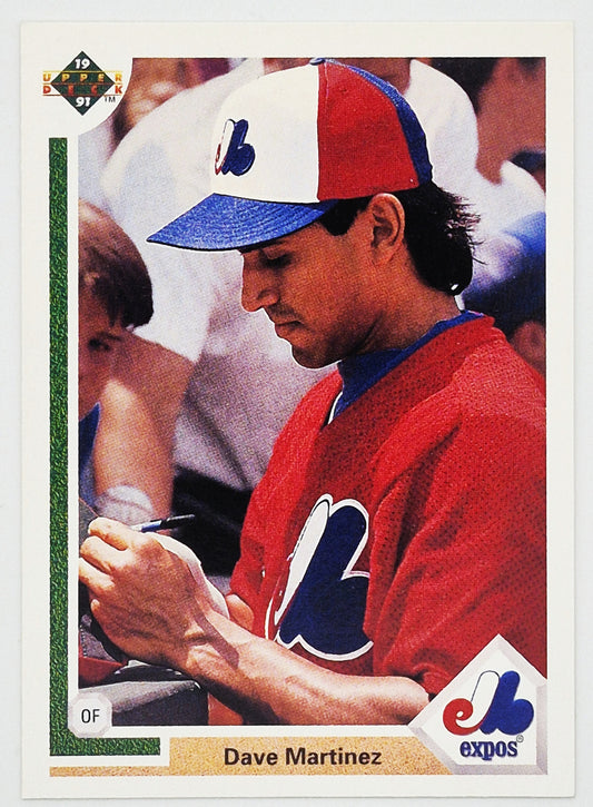 Martinez Dave Montreal Expos Outfield #186 Upper Deck 1991 Baseball Card